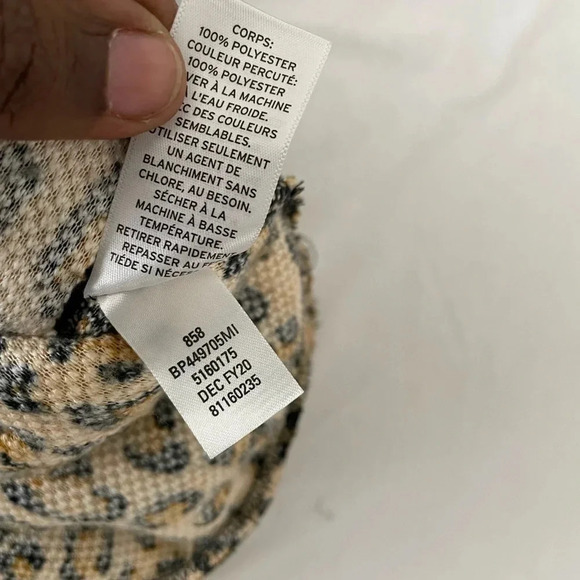 BP. Leopard Print Colorblock Fleece Pullover Sz XXS - Picture 5 of 7